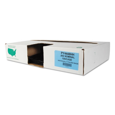 Low-density Can Liners, 44w X 48h, 2 Mil, Black, 100/carton, 100/ct