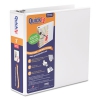 Quickfit Round-ring View Binder, 3&quot; Capacity, White