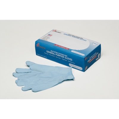 Medium Blue Nitrile Powder Free Glove 100/box General Purpose 4ml Skilcraft Nsn4920179