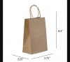 Bag Nk639cac 5.75 X 3.25 X 8.375 60# Kraft Shopper Bags 250/bl